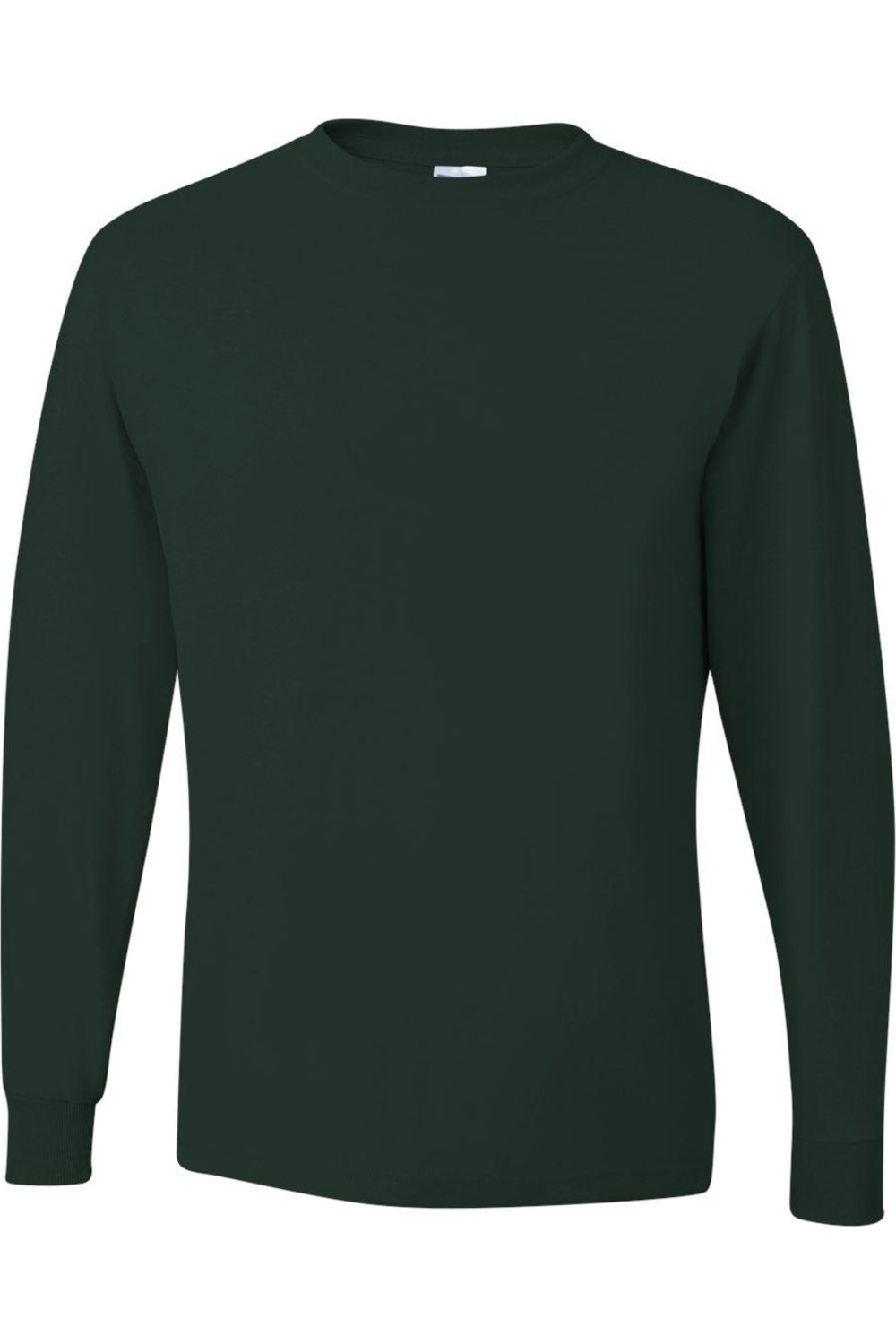 

Футболка JERZEES Dri-Power с длинным рукавом 50/50, цвет forest green