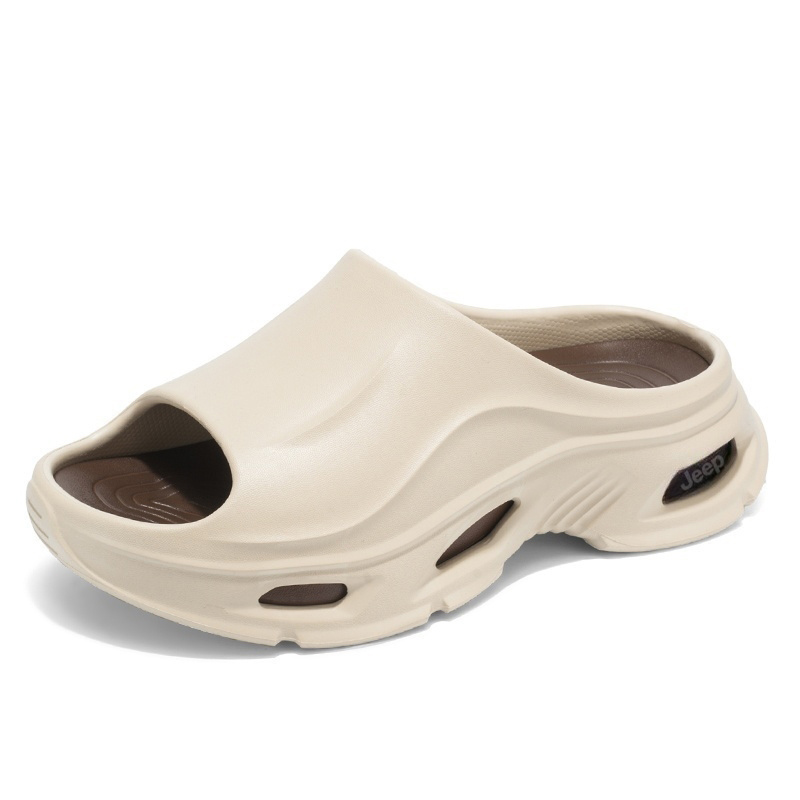 

Jeep Слайдеры мужские черно-бежево-коричневые, цвет Beige Brown