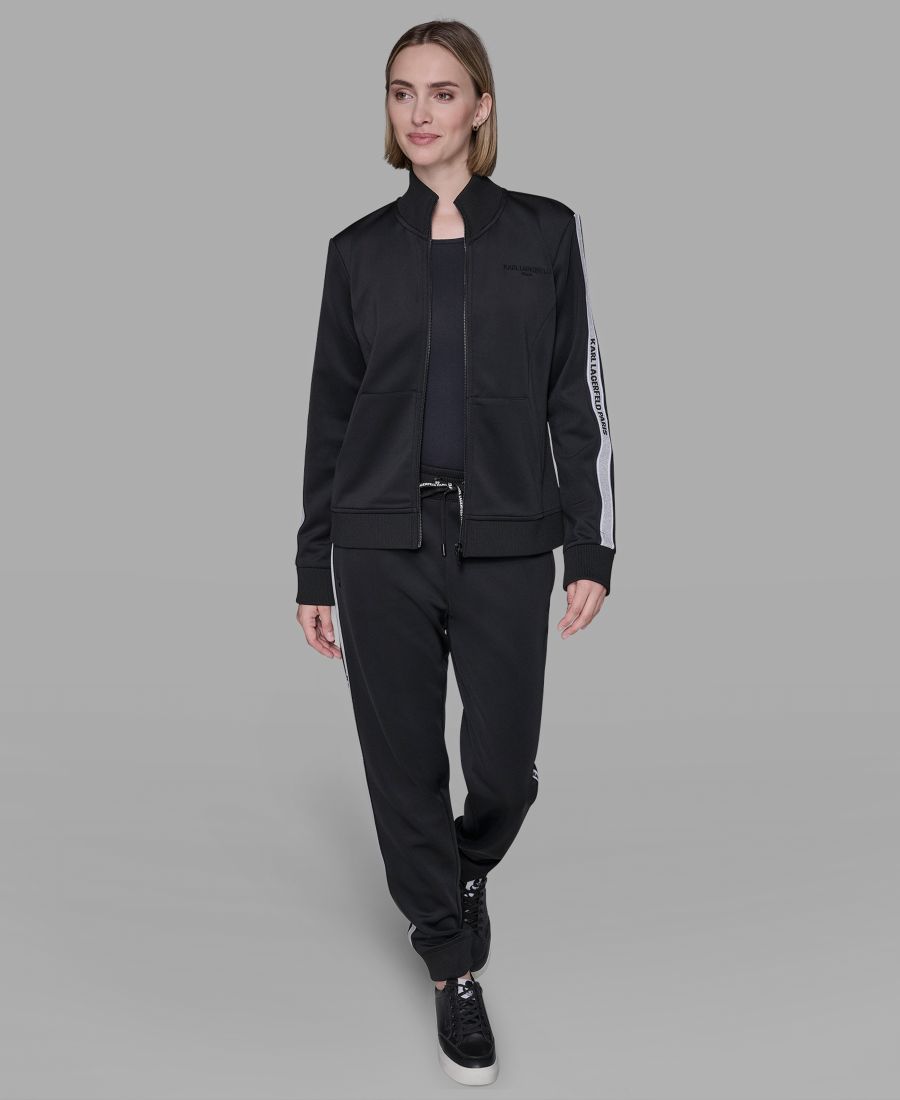 

Куртка на молнии с логотипом, миниатюрная KARL LAGERFELD PARIS, Black