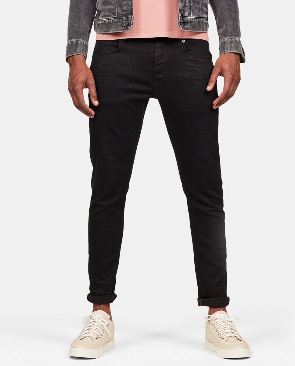 

Мужские зауженные черные джинсы 3301 G-Star Raw, черный