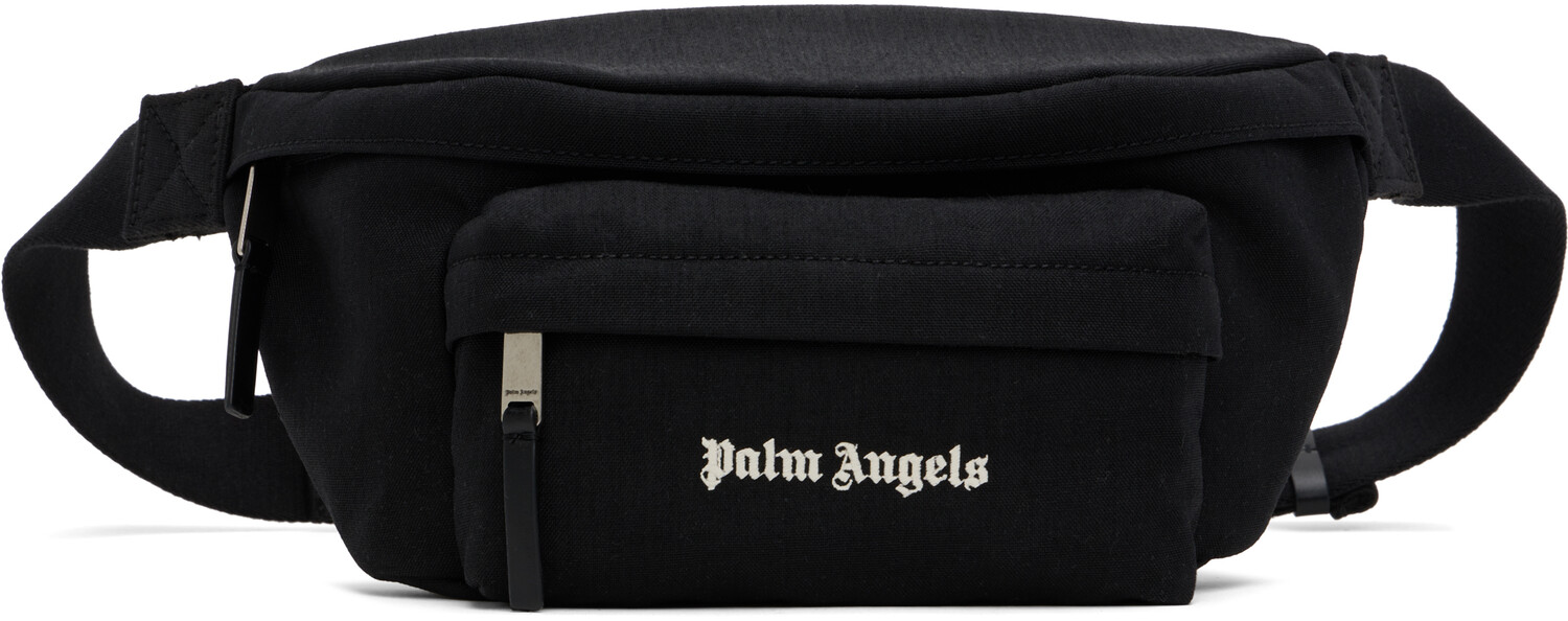 

Черная поясная сумка с логотипом Palm Angels