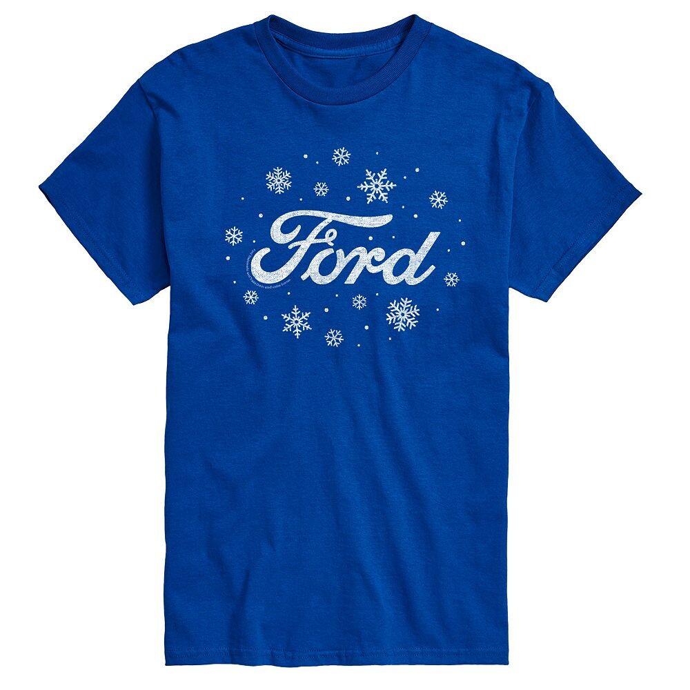 

Мужская футболка с графическим логотипом Ford Snowflakes Licensed Character, синий