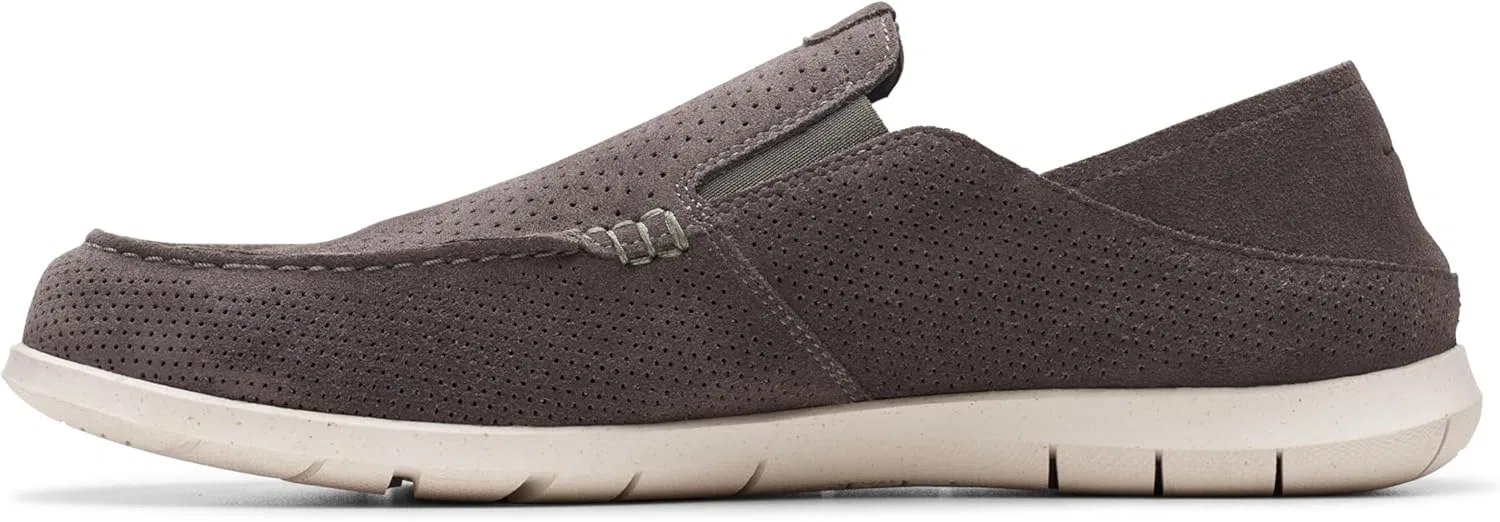 Мужские мокасины Clarks Flexway Easy, Dark Grey Suede — фото 3