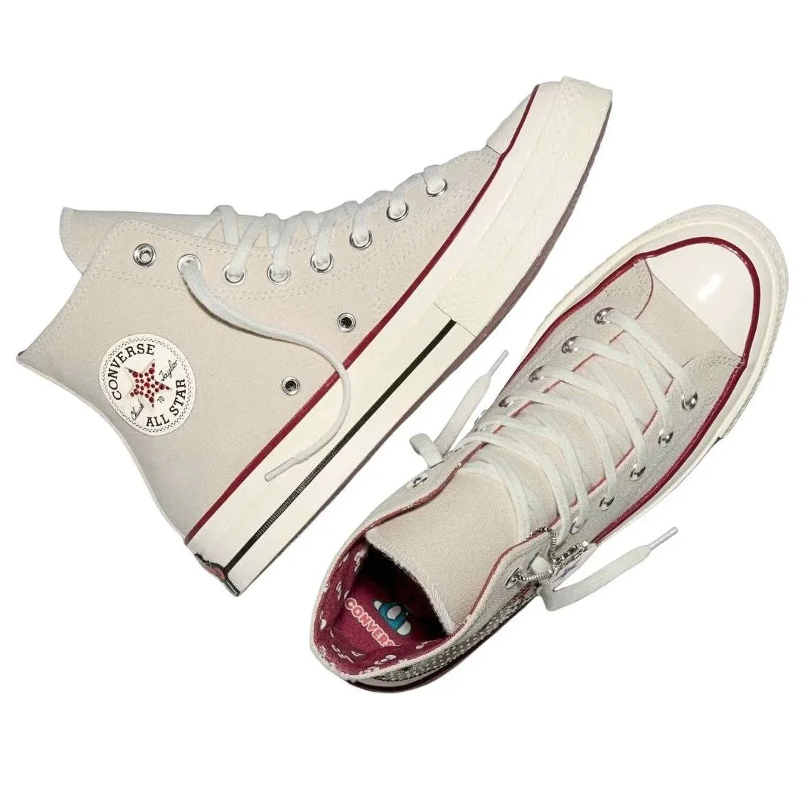 Кроссовки Converse x Hello Kitty Chuck Taylor 70 'Swarovski', белый — фото 3