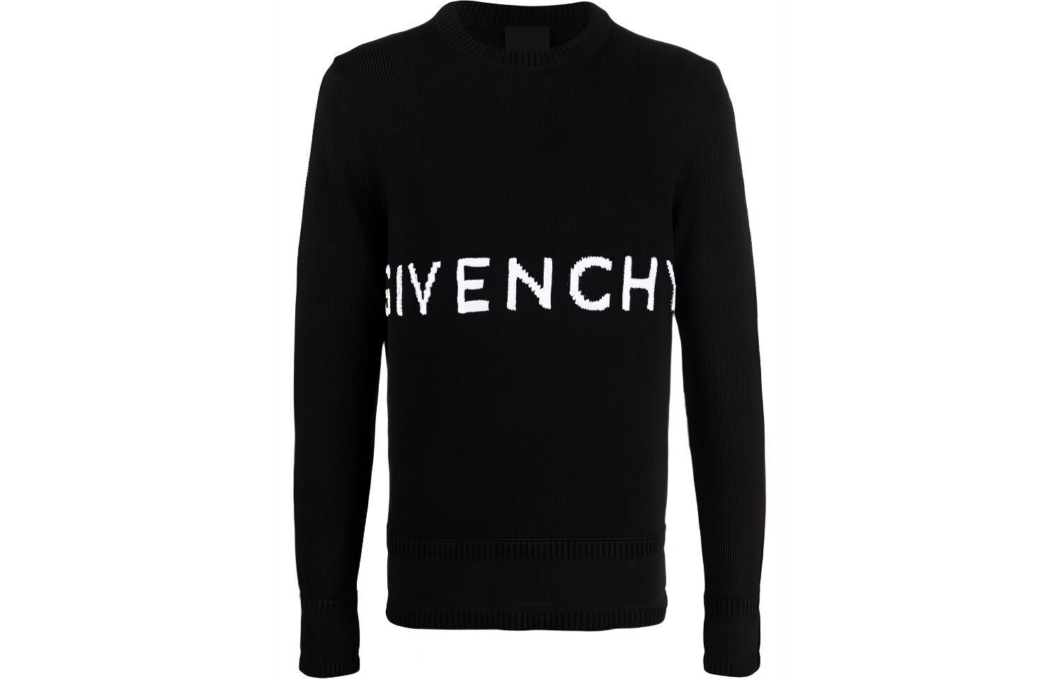 

4G Трикотажный хлопковый круглый вырез Givenchy, черный