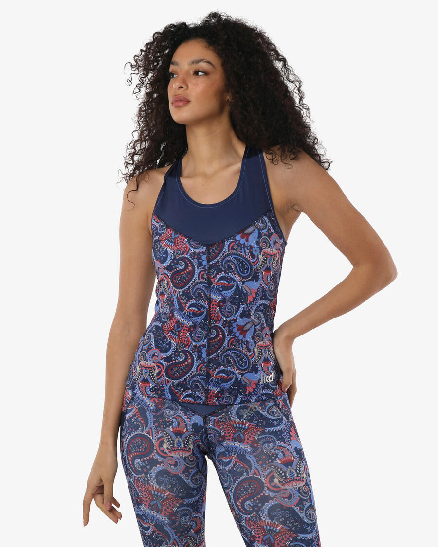 

JAKED синяя синтетическая майка для фитнеса для женщин