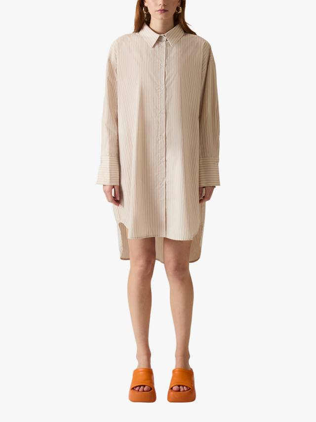 

Свободная полосатая рубашка из хлопковой смеси James Lakeland, Beige/White