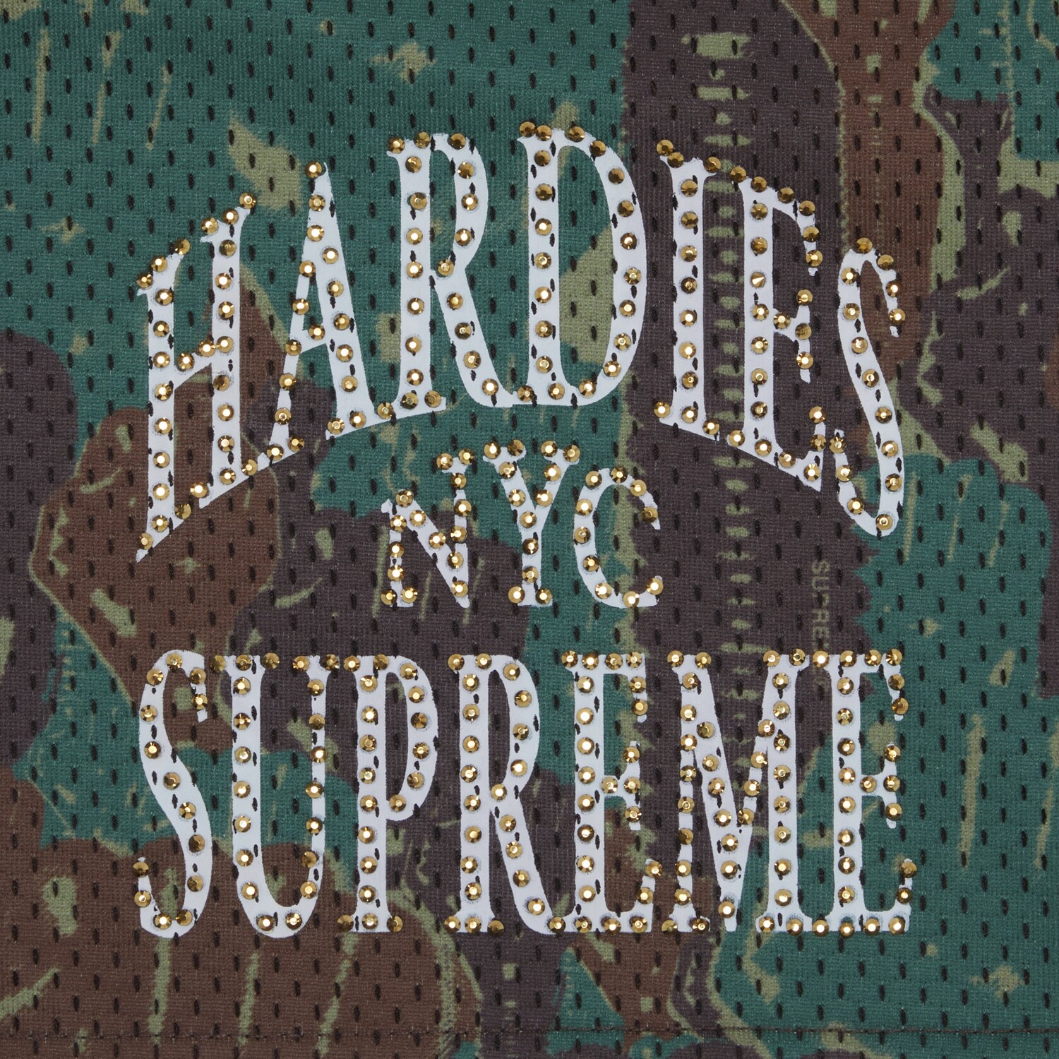 Баскетбольные шорты Supreme x Hardies с камуфляжным принтом, зеленые — фото 3