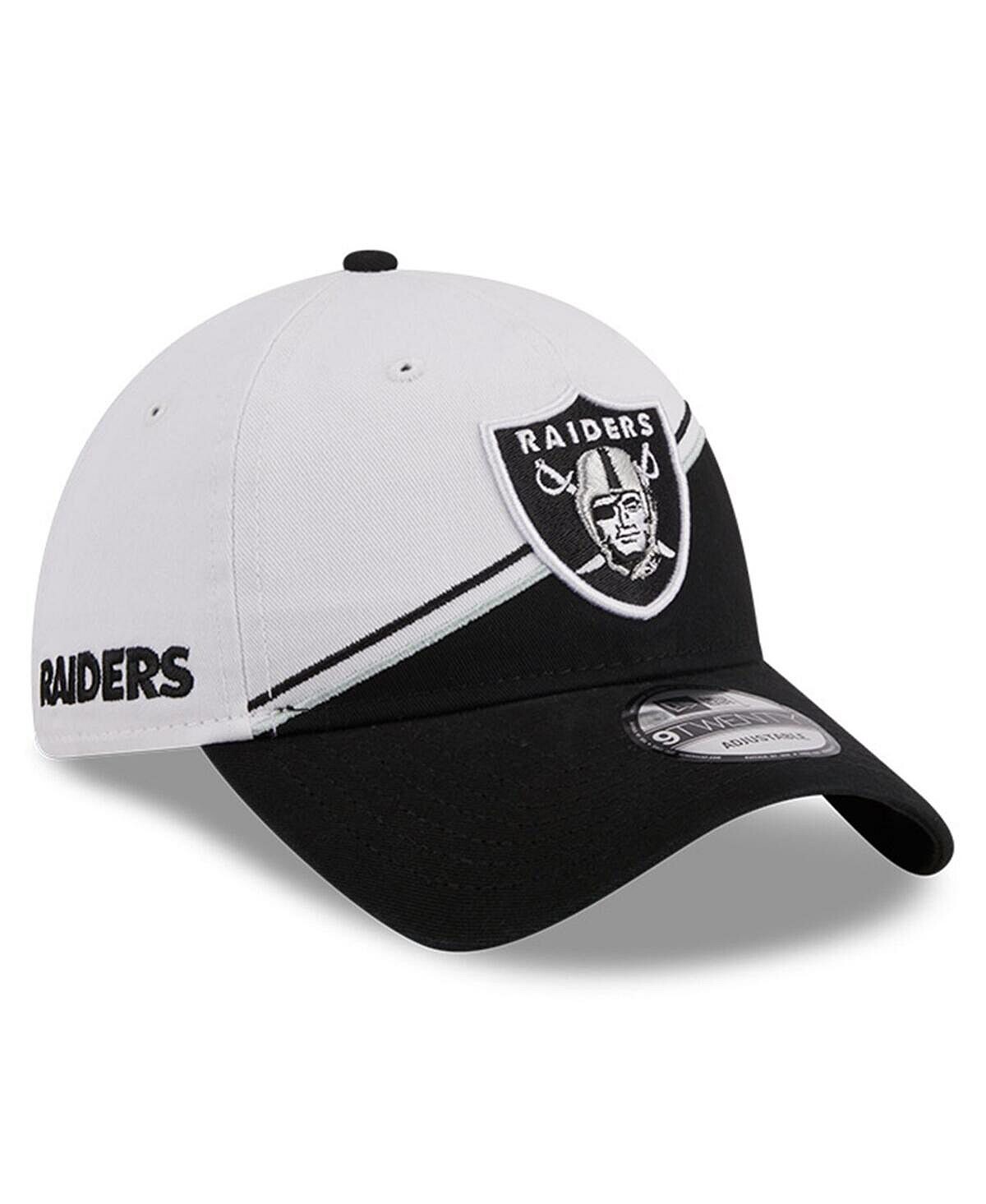 

Мужская белая, черная регулируемая кепка Las Vegas Raiders 2023 Sideline 9TWENTY New Era