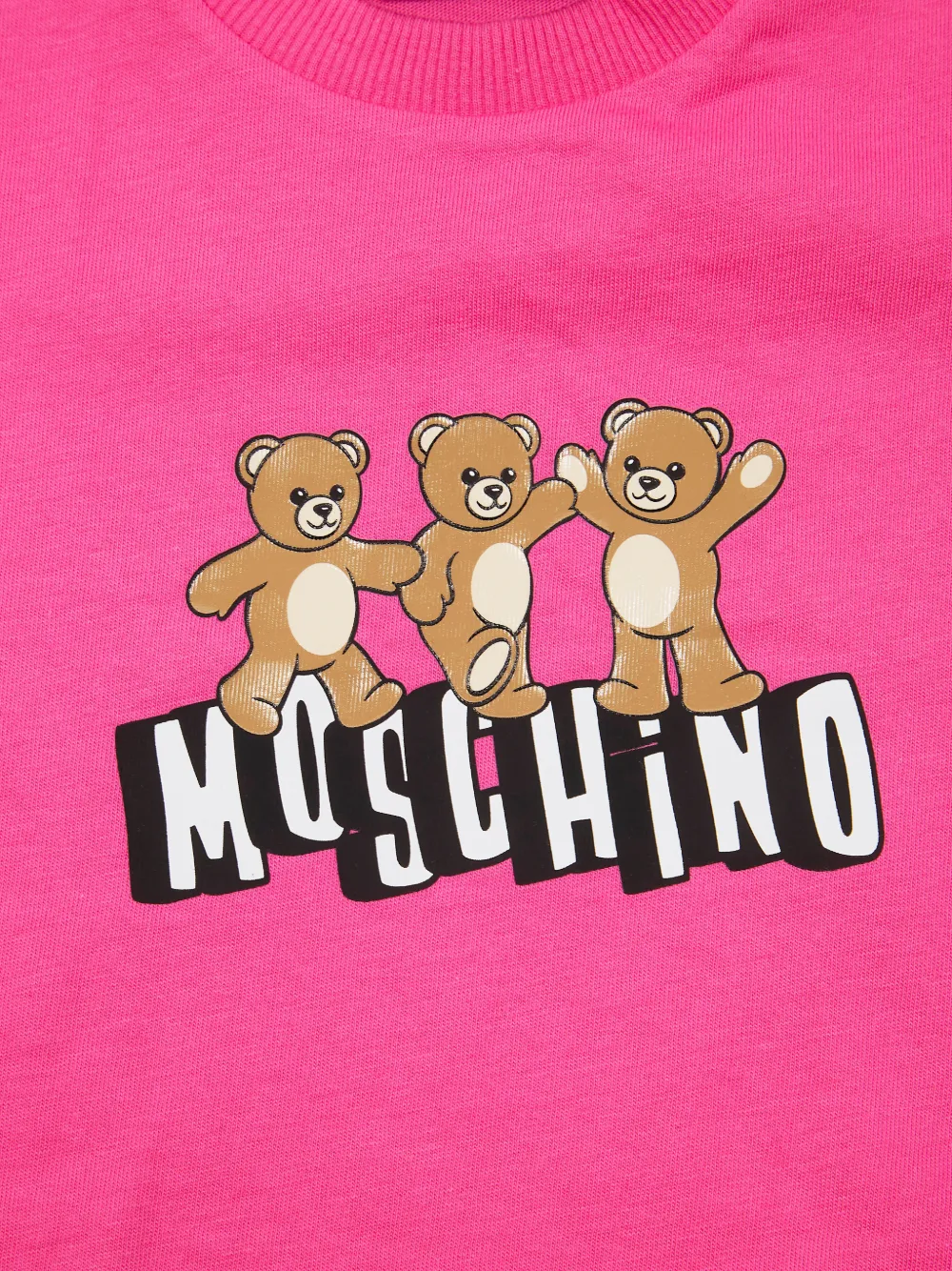 Футболка с логотипом Teddy Moschino Kids, розовый — фото 3