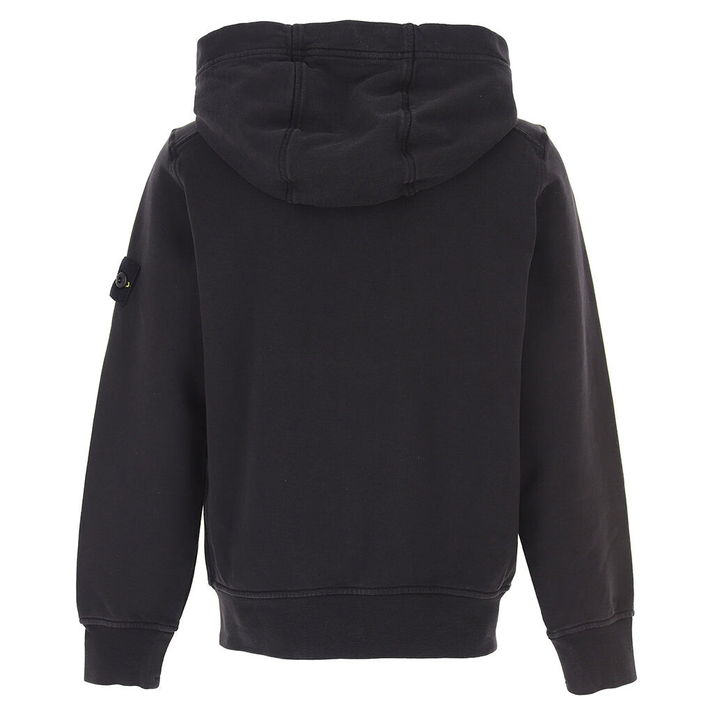 

Черный худи на молнии Stone Island, черный