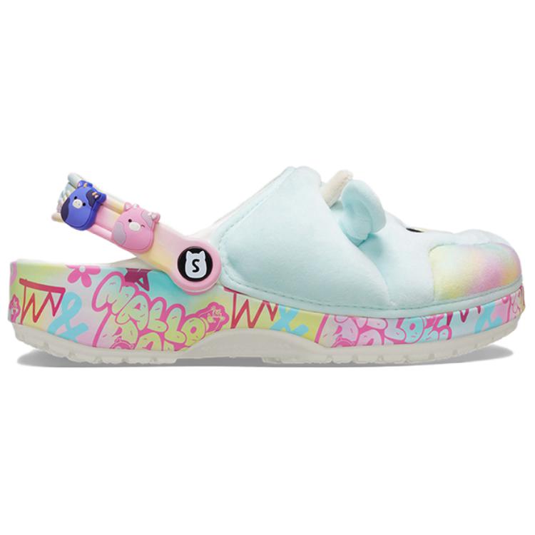 Crocs Классические тапочки Squishmallow в виде коровы для детей - сине-розовые, цвет Blue Pink — фото 2