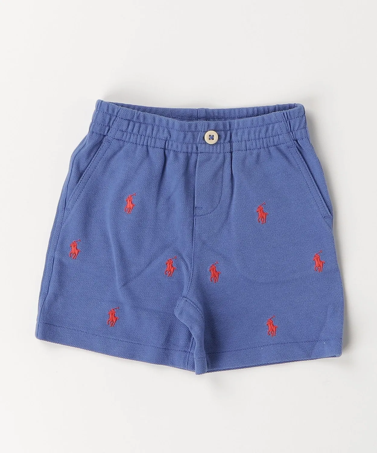 Шорты из хлопковой сетки с вышивкой Polo Ralph Lauren, мультиколор — фото 4