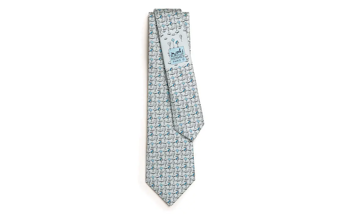 

HERMES Мужской галстук, Gray