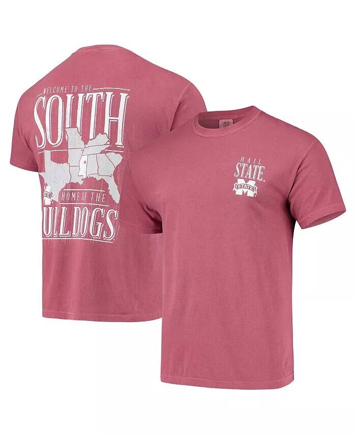 

Мужская темно-бордовая футболка Mississippi State Bulldogs Comfort Colors Welcome to the South Image One, красный