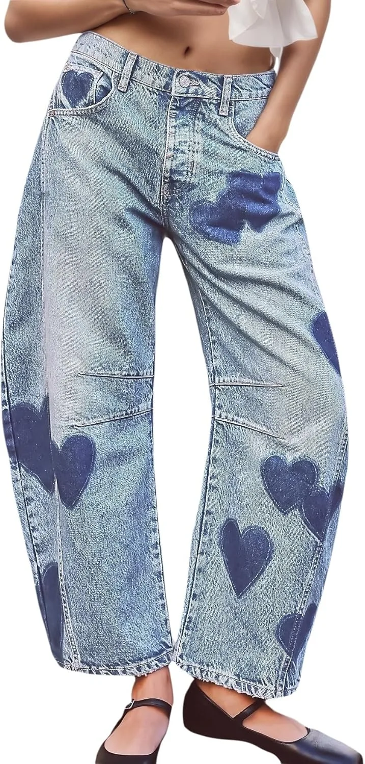 

Женские джинсы LifeShe широкие мешковатые с низкой посадкой