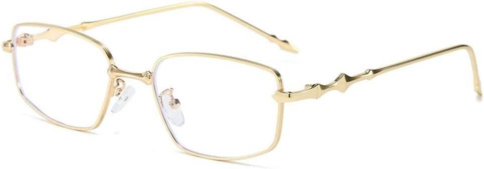 

Солнцезащитные очки с металлической оправой, защищающие от синего света, с нестандартной формой, винтажным дизайном и защитой от УФ-излучения UV400 KTUCN, Gold-transparent