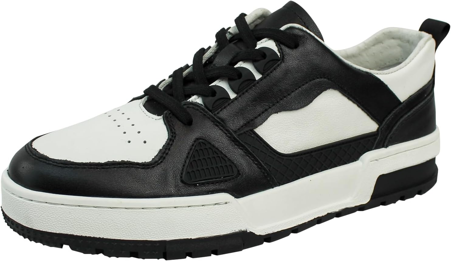 

Эксклюзивные мужские кроссовки из натуральной кожи, модный костюмный стиль, черно-белые с шнуровкой Azar Man