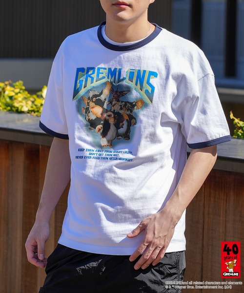 

Футболка унисекс свободного кроя с приспущенными плечами и принтом Gizmo, Gremlins UNIIT, белый