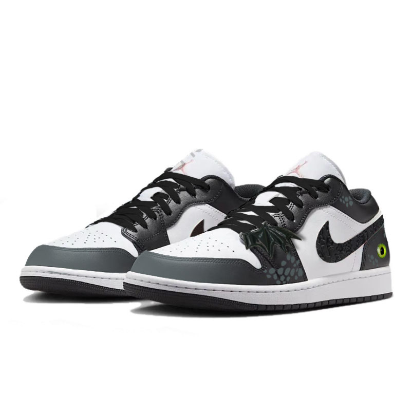Jordan Кроссовки Air 1 Vintage мужские низкие черный серый зеленый — фото 3