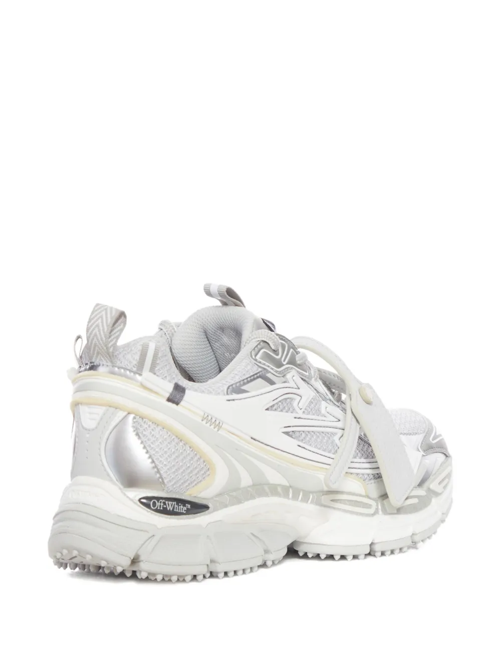 Кроссовки со шнуровкой и кожаной биркой OFF-WHITE, серый — фото 3