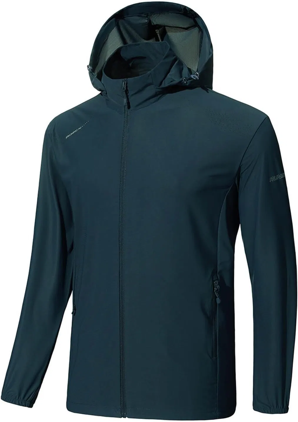 Куртка мужская легкая с капюшоном, Polyester, Blue