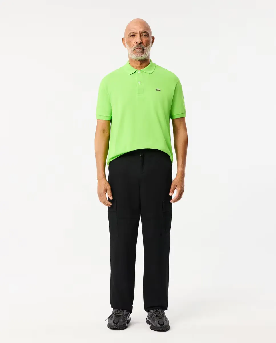 

Мужские брюки-карго из хлопка прямого кроя черного цвета Lacoste