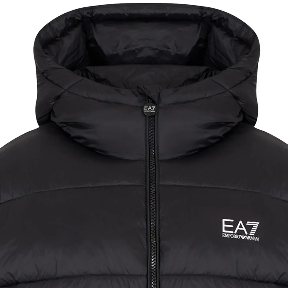 EMPORIO ARMANI Куртка пуховик женская черная EA7, Black — фото 4
