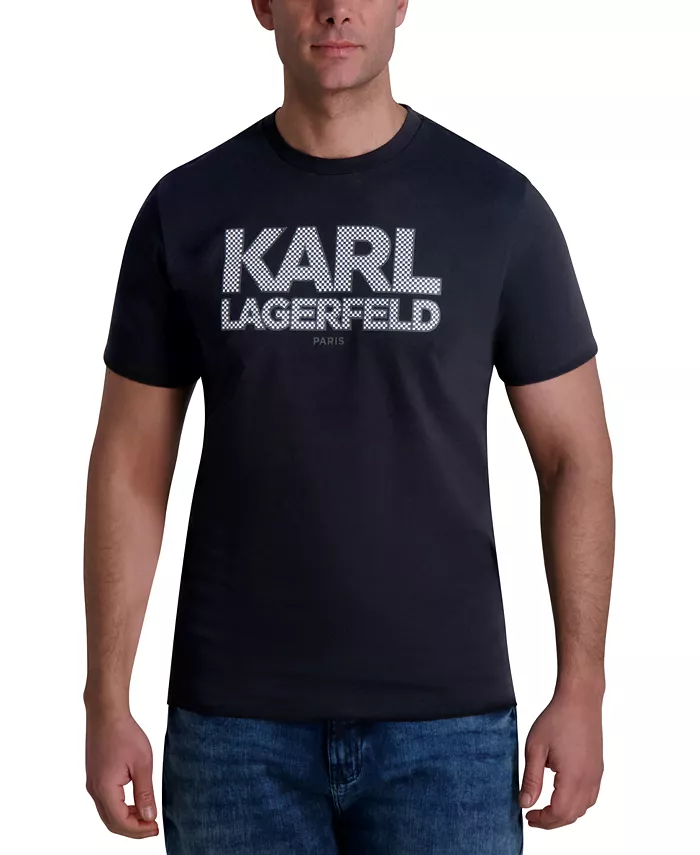 

Мужская футболка с логотипом KARL LAGERFELD PARIS, черный