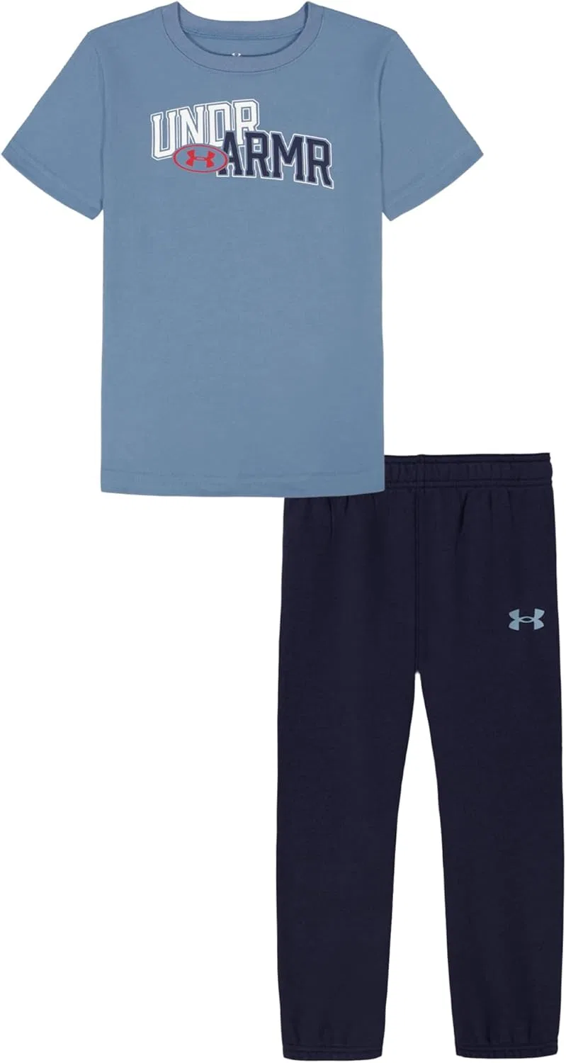 Детский спортивный костюм из футболки и джоггеров Under Armour, Blue Smoke