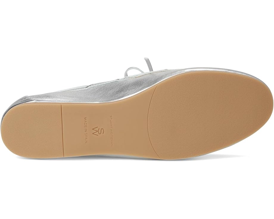 Балетки Stuart Weitzman Tinsley Moccasin, серебряный — фото 3