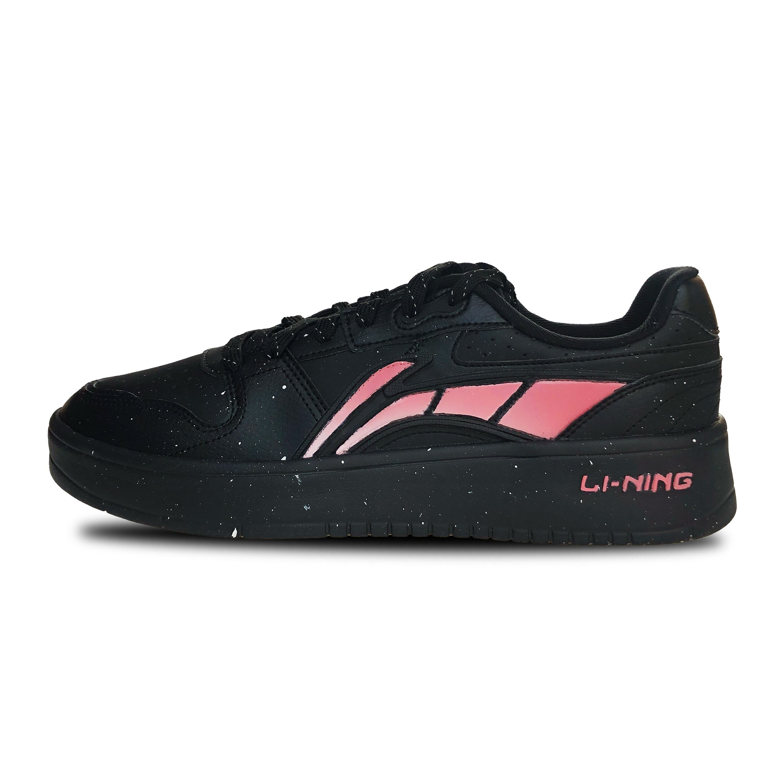 

LINING Низкие, износостойкие, противоскользящие кроссовки для скейтбординга, мужские, черно-розовые