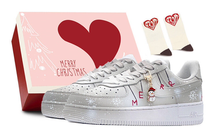 

Кроссовки Nike Air Force 1 Skateboarding Shoes Men Low-top White, светло-серый