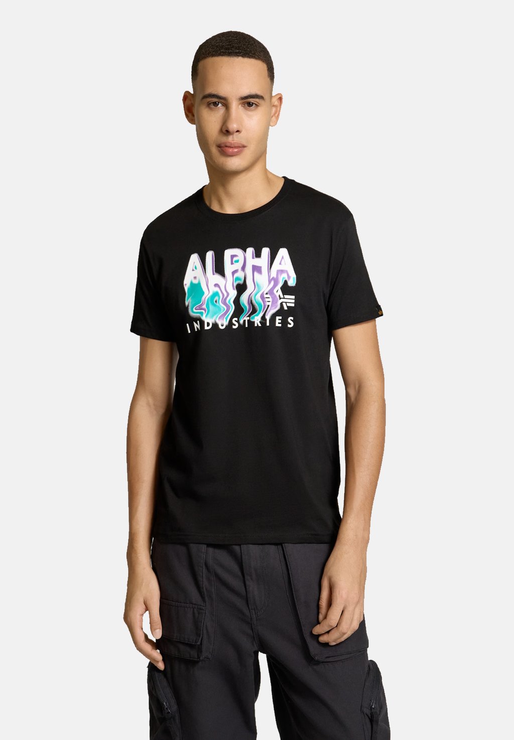 

Футболка с принтом Alpha Industries, черный