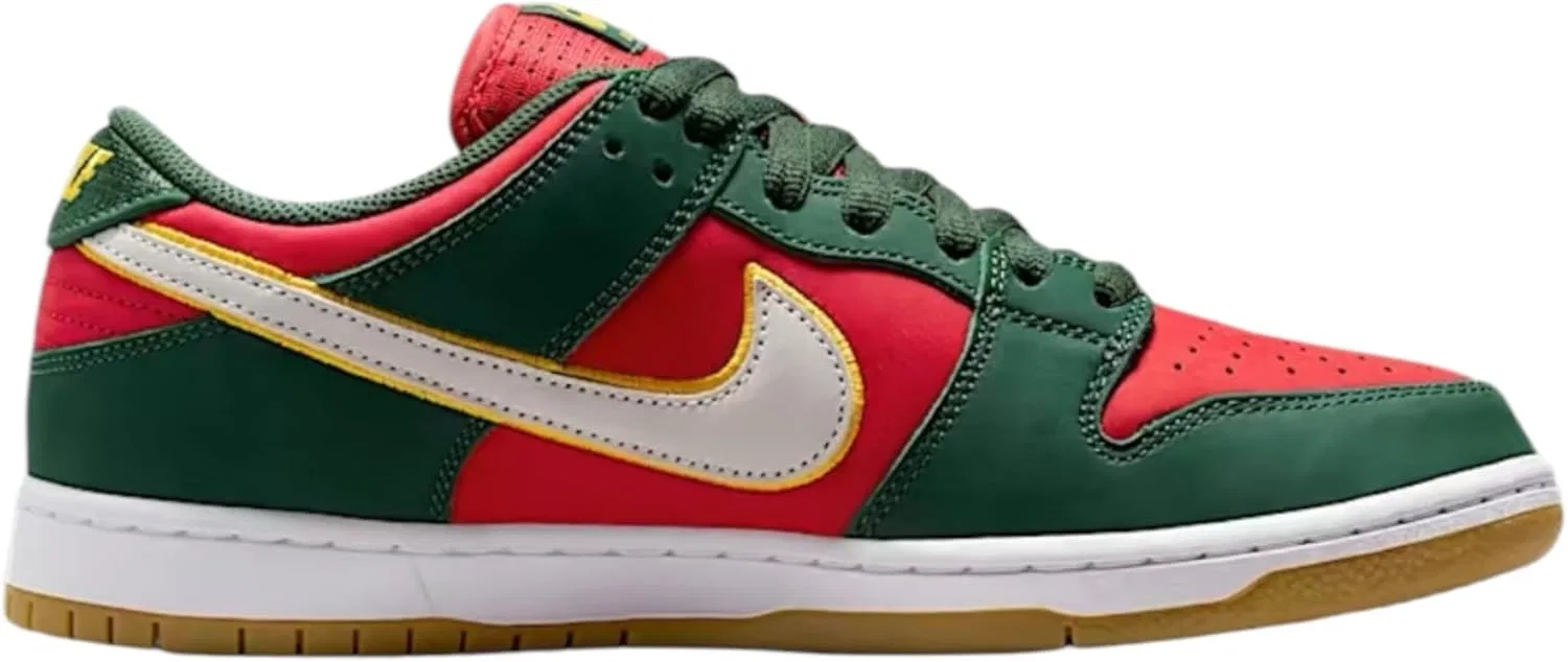 Кроссовки мужские Nike Dunk Low Retro, цвет Fir/White-university Gold — фото 2
