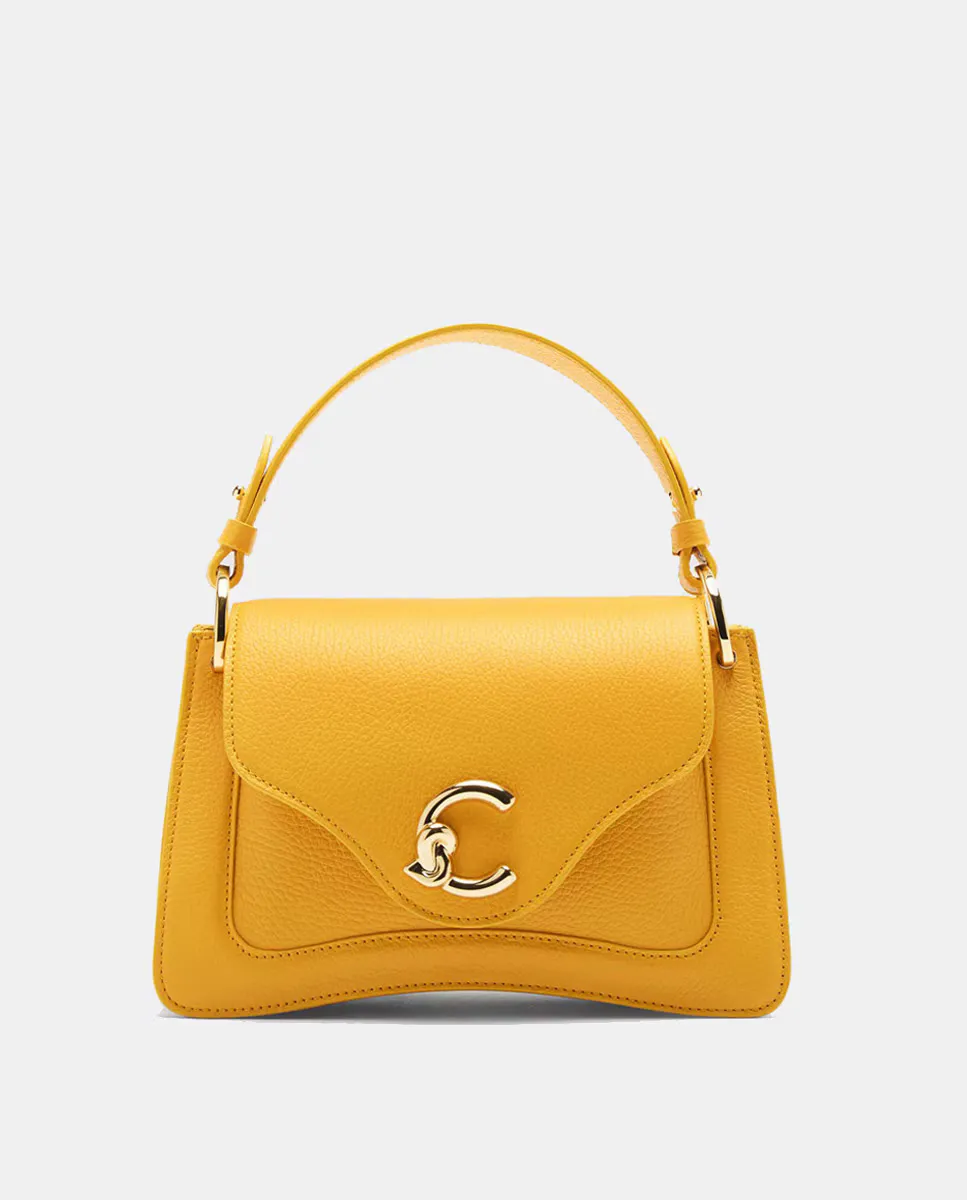 

Сумочка из текстурированной кожи Coccinelle, жёлтый