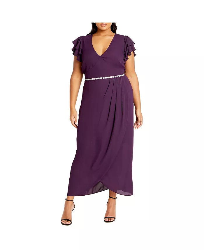 

Платье макси Enya больших размеров CITY CHIC, фиолетовый