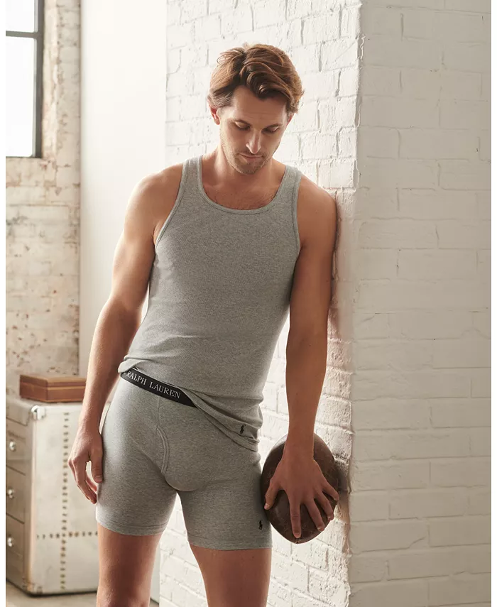 Мужские боксеры из хлопка Big & Tall, 3 шт Polo Ralph Lauren, черный — фото 3