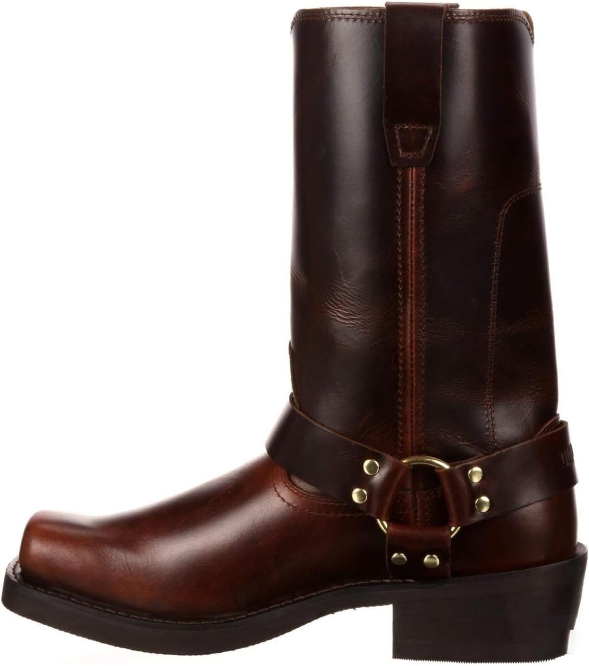 

DHAEY Мужские и женские ковбойские сапоги в стиле кантри, традиционные, с противоскользящей подошвой, средней высоты, массивный каблук, темно-коричневый