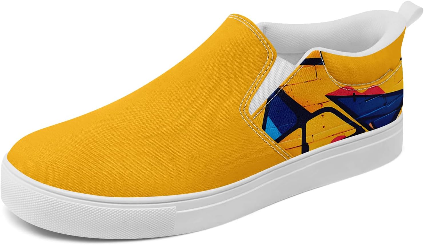 

Мужские модные холщовые кеды, женские слипоны, удобные в носке, дышащие, легкие, стильные кроссовки с графическим принтом, повседневная обувь Awsole, белый/красный/синий/оранжевый