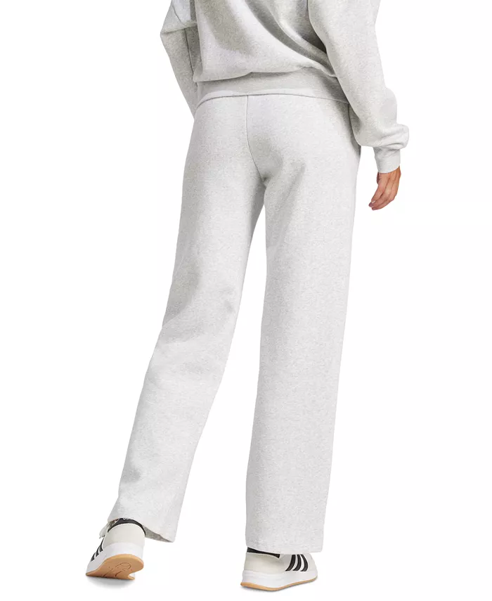 Женские брюки Essentials Feel Cozy Mid-Rise с открытым низом Adidas, серый — фото 4