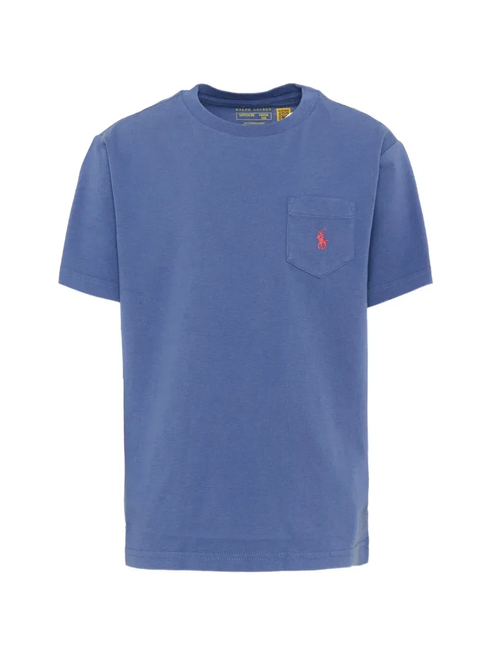 Футболка с карманом и вышитым логотипом Polo Ralph Lauren Kids, синий