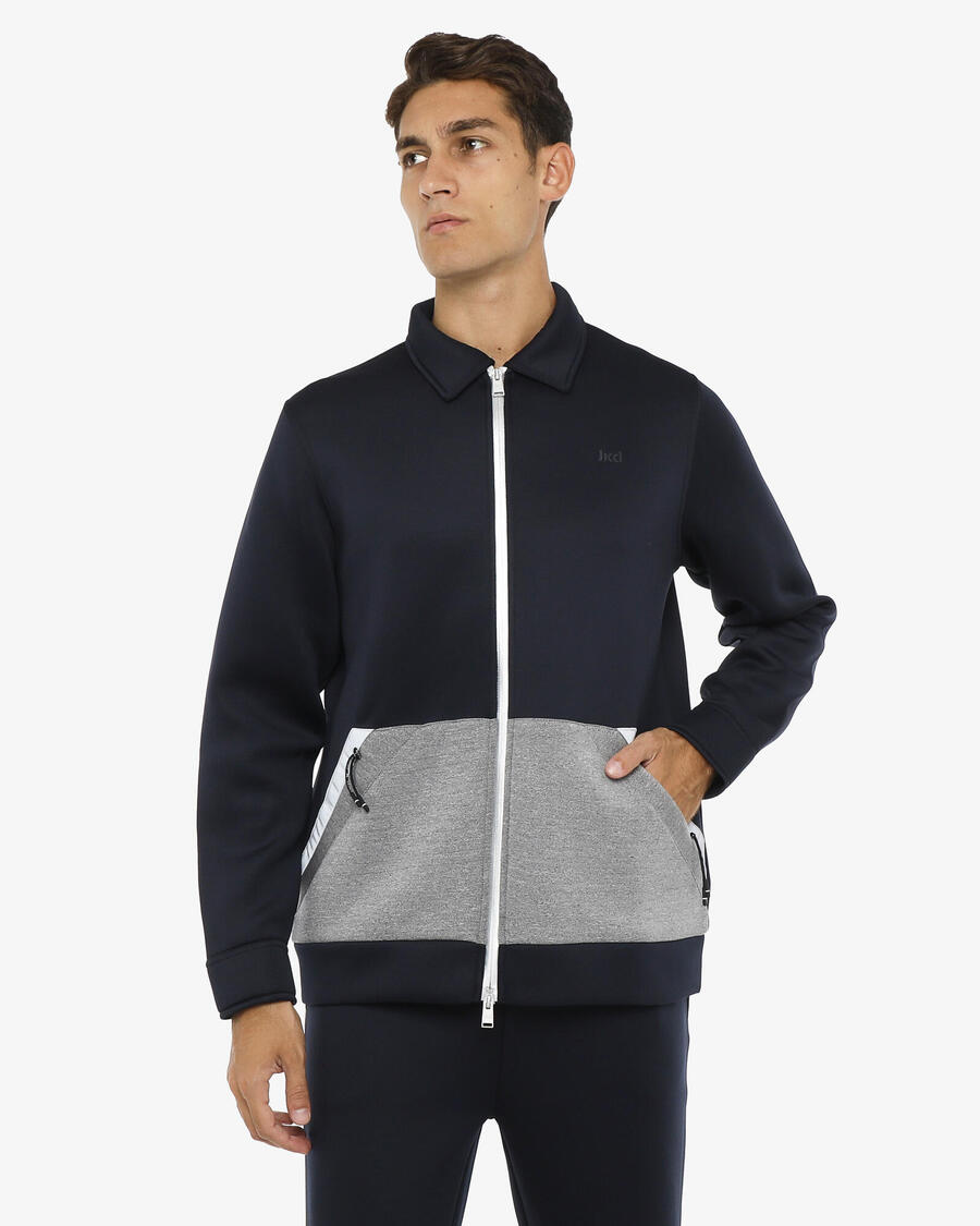 

JAKED Темно-синяя мужская синтетическая толстовка для фитнеса