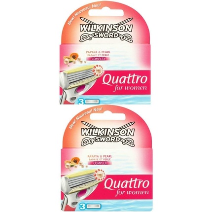 

Лезвия для женской бритвы Quattro, 3 лезвия, Wilkinson Sword