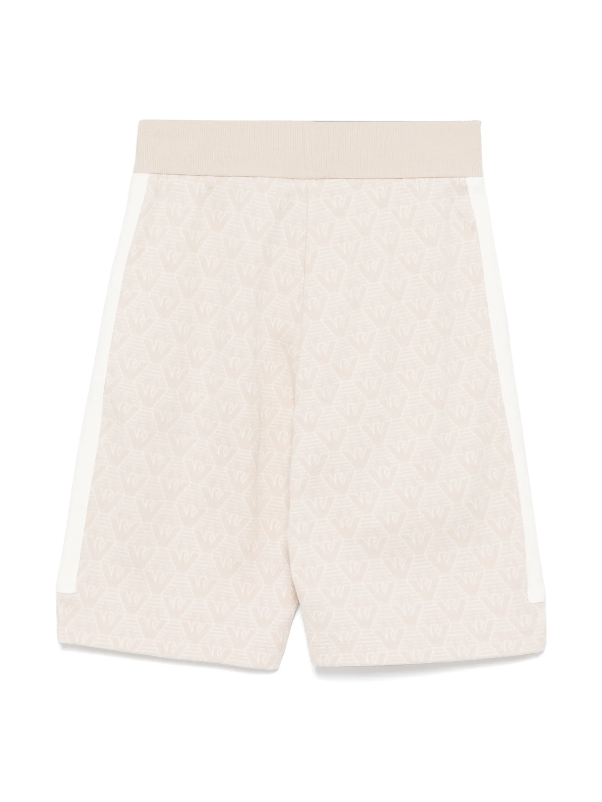 Спортивные шорты с монограммой Emporio Armani Kids, бежевый — фото 2
