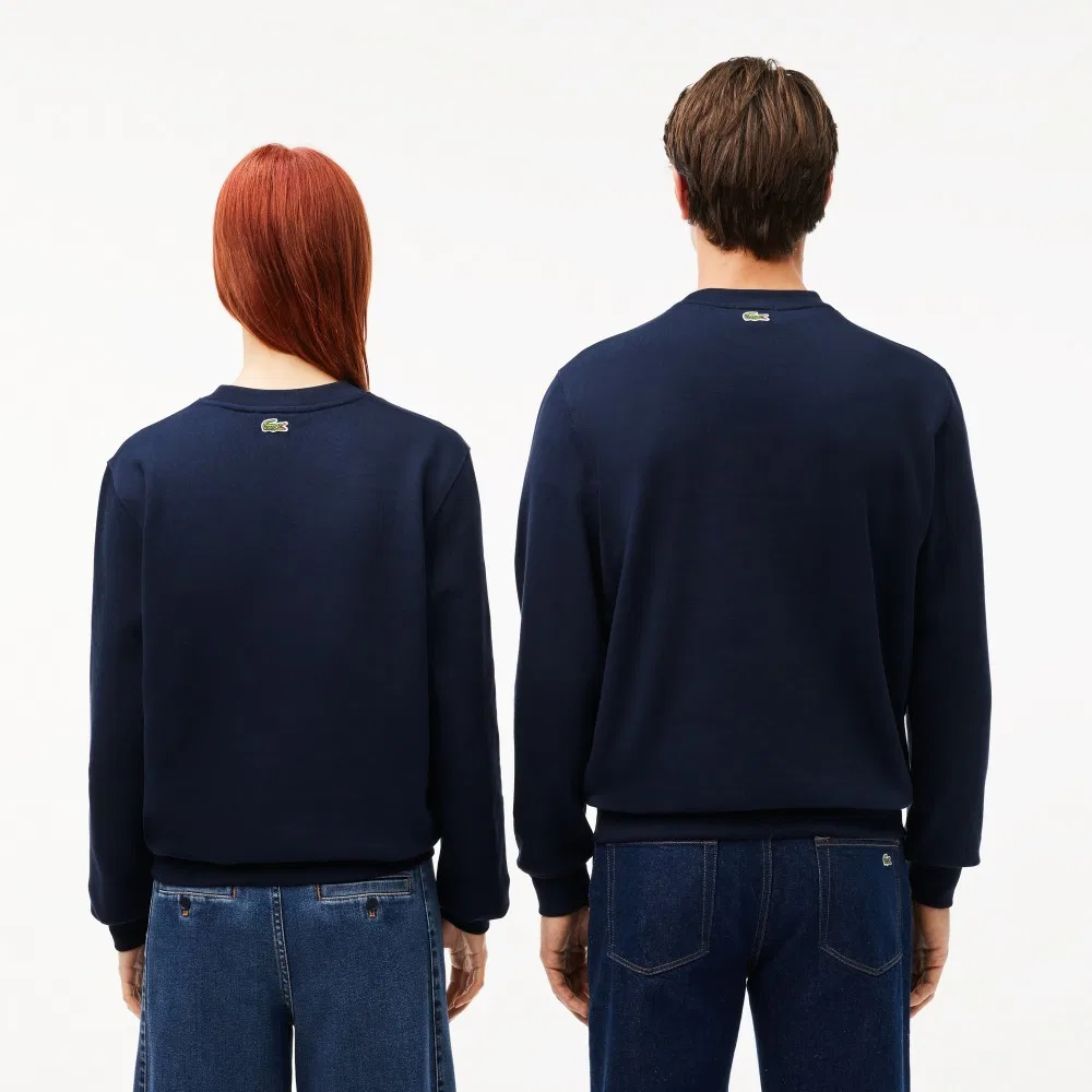 Мужской повседневный свитшот Lacoste Crew Neck, тёмно-синий — фото 3