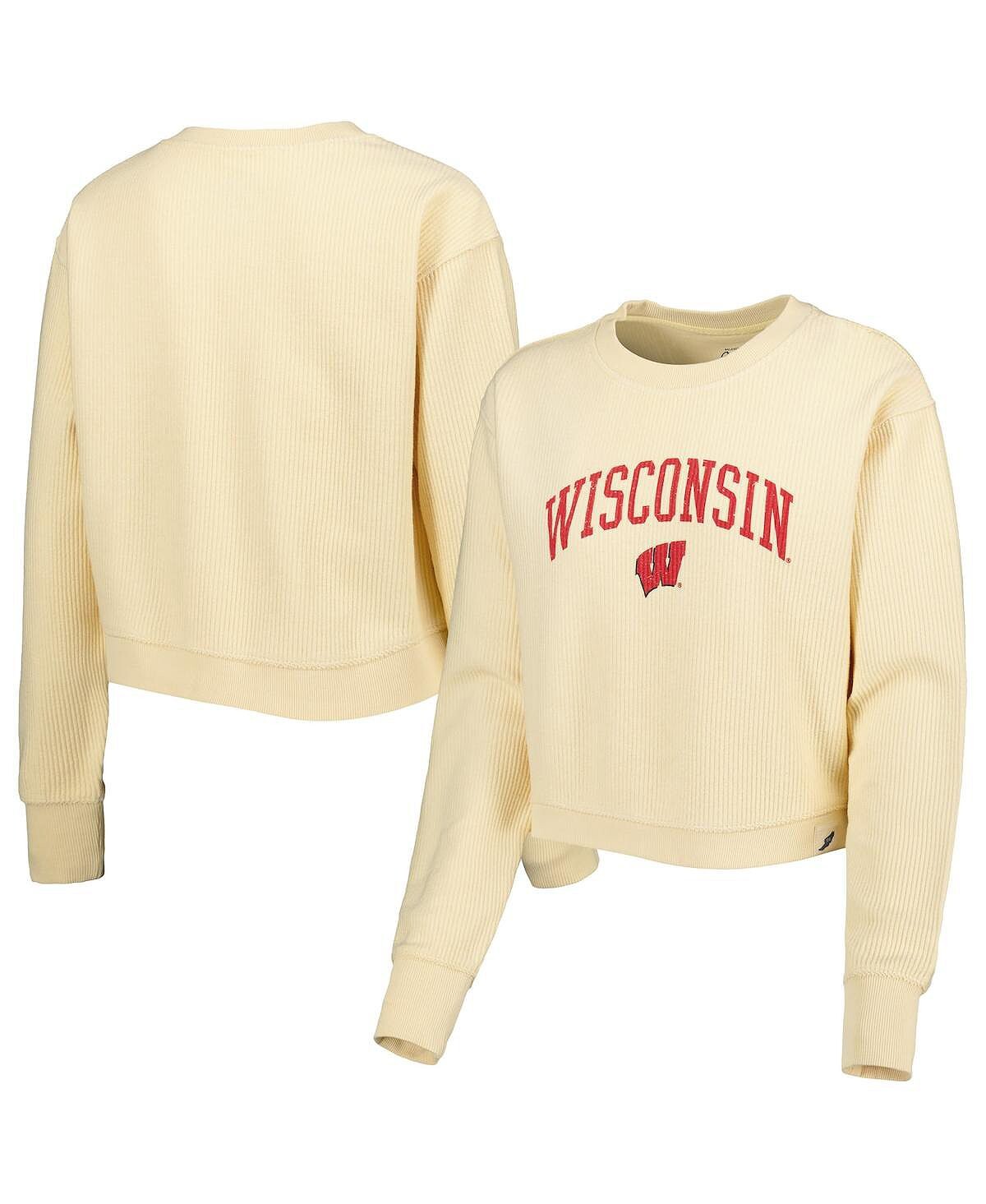 

Женский кремовый свитшот Wisconsin Badgers Classic Campus Corded Timber League Collegiate Wear, Бежевый, Женский кремовый свитшот Wisconsin Badgers Classic Campus Corded Timber League Collegiate Wear