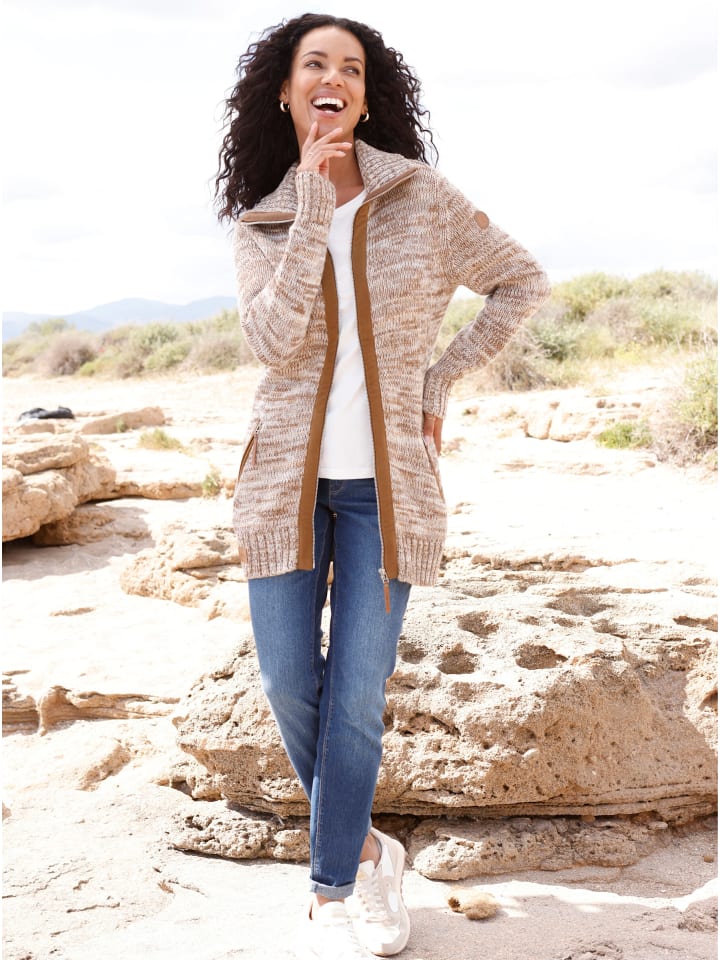 

Длинный кардиган коричнево-бежевого меланжа WITT WEIDEN