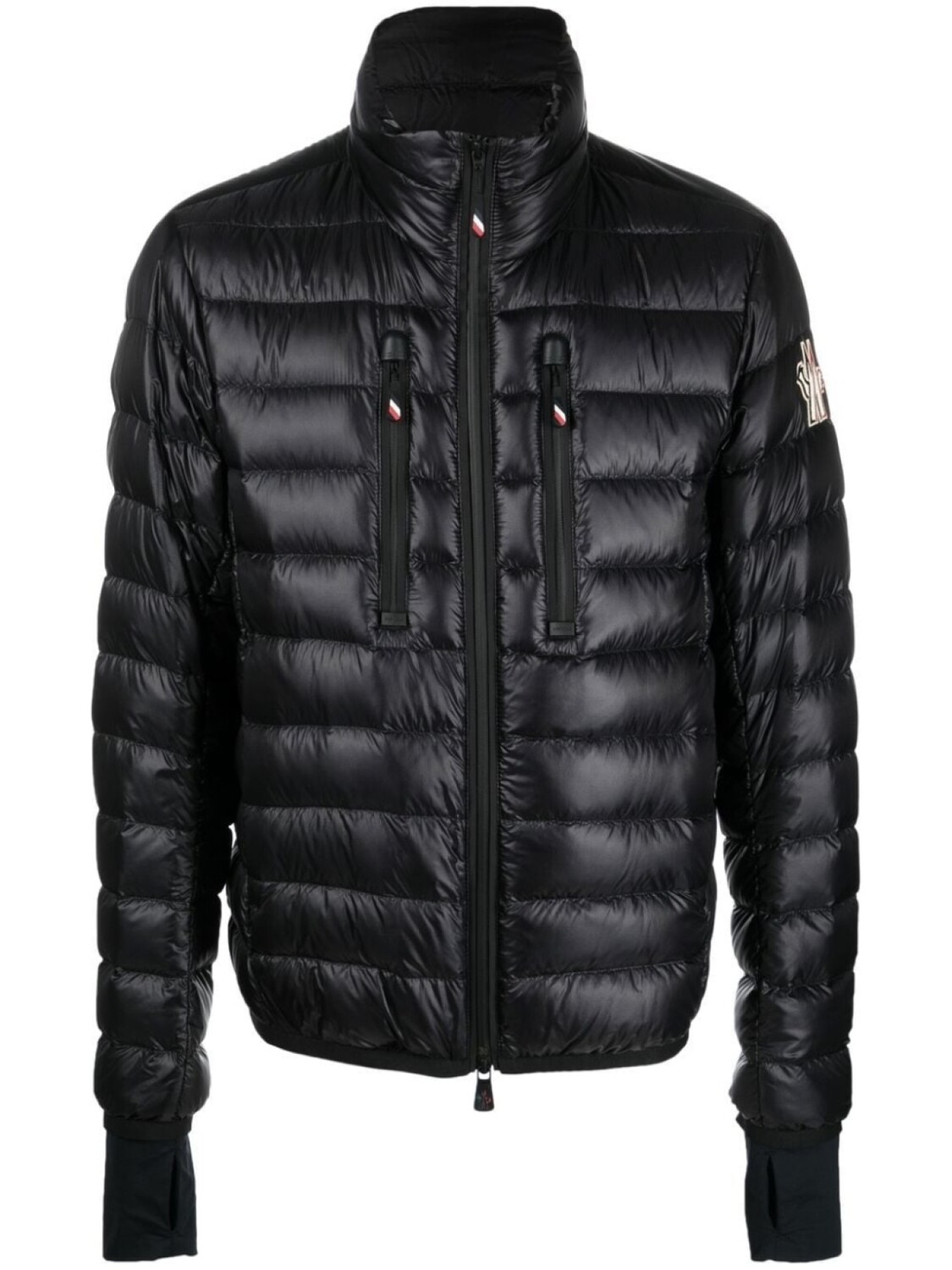 

Moncler Grenoble пуховик с высоким воротником, черный