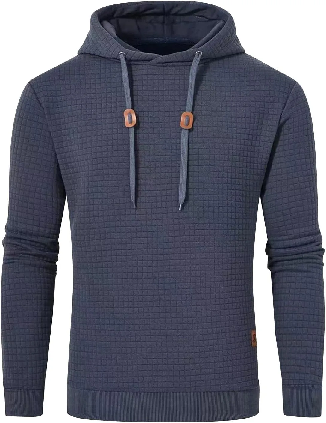 

Мужской худи с капюшоном на шнурке, легкий, slim fit QUNPIU